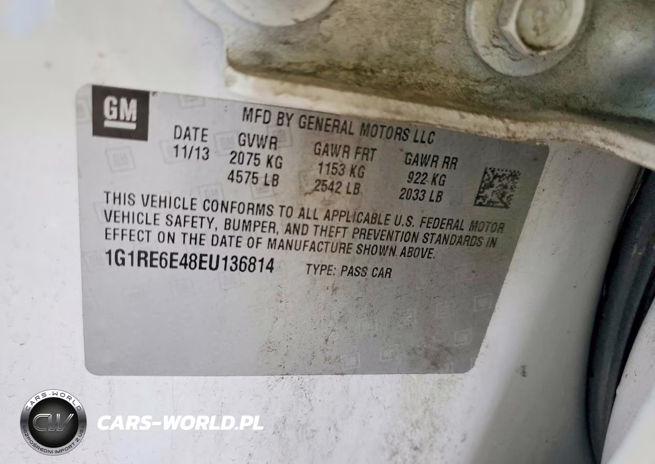2014 Chevrolet Volt VIN:1G1RE6E48EU136814 - 12