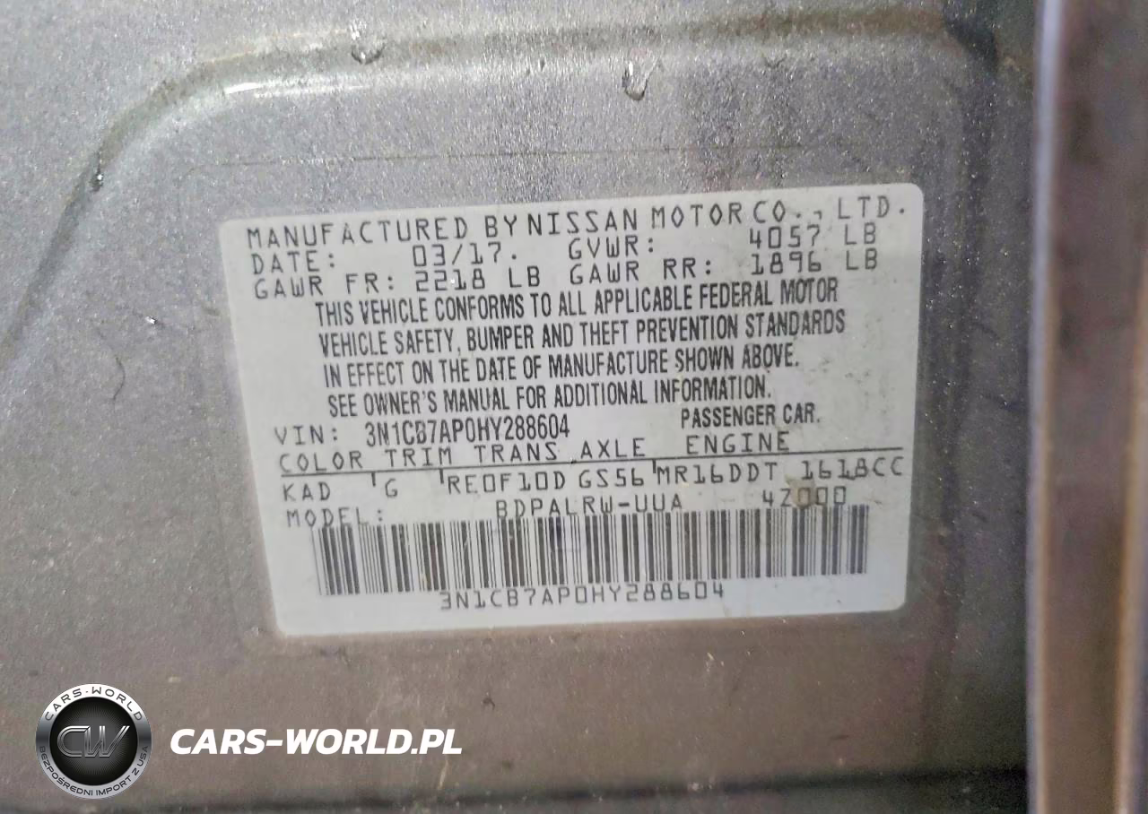 2017 Nissan Sentra Sr Turbo VIN:3N1CB7AP0HY288604 - 12