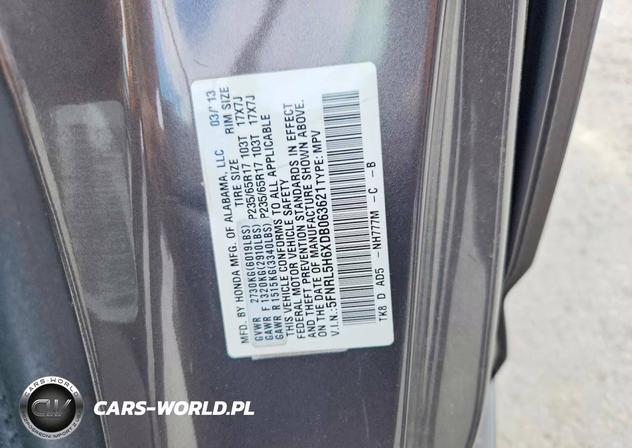2013 Honda Odyssey Exl VIN:5FNRL5H6XDB063621 - 13