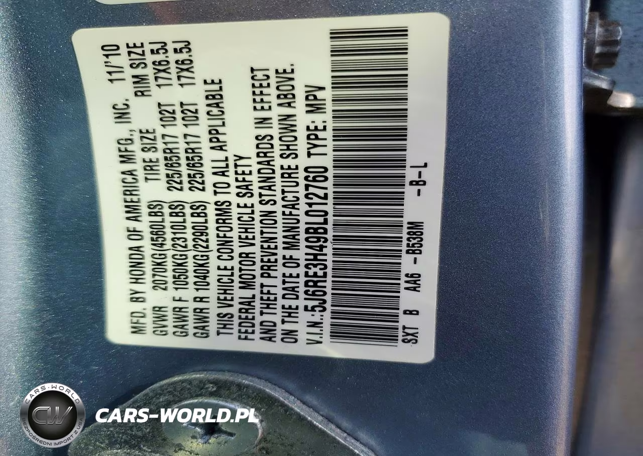2011 Honda Cr-V Se VIN:5J6RE3H49BL012760 - 13
