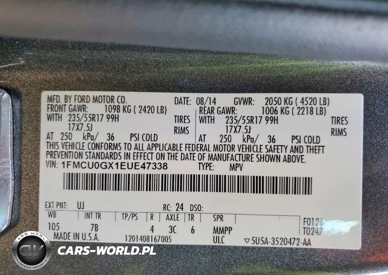 2014 Ford Escape Se VIN:1FMCU0GX1EUE47338 - 13