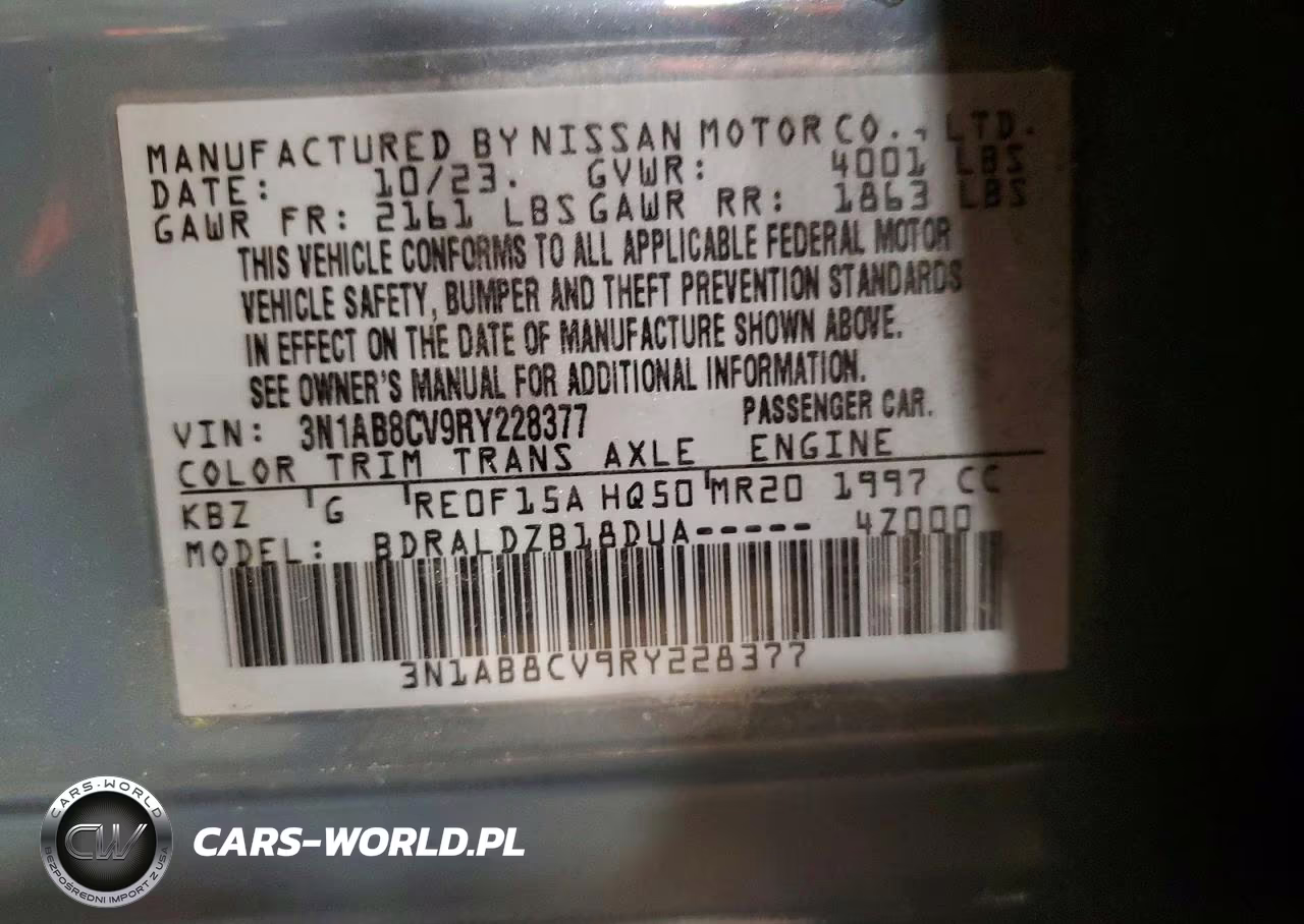 2024 Nissan Sentra Sv VIN:3N1AB8CV9RY228377 - 13