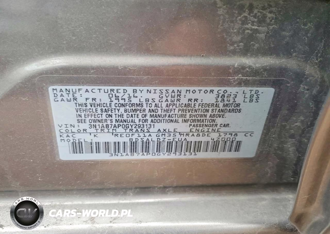 2016 Nissan Sentra Sv VIN:3N1AB7AP0GY293131 - 12