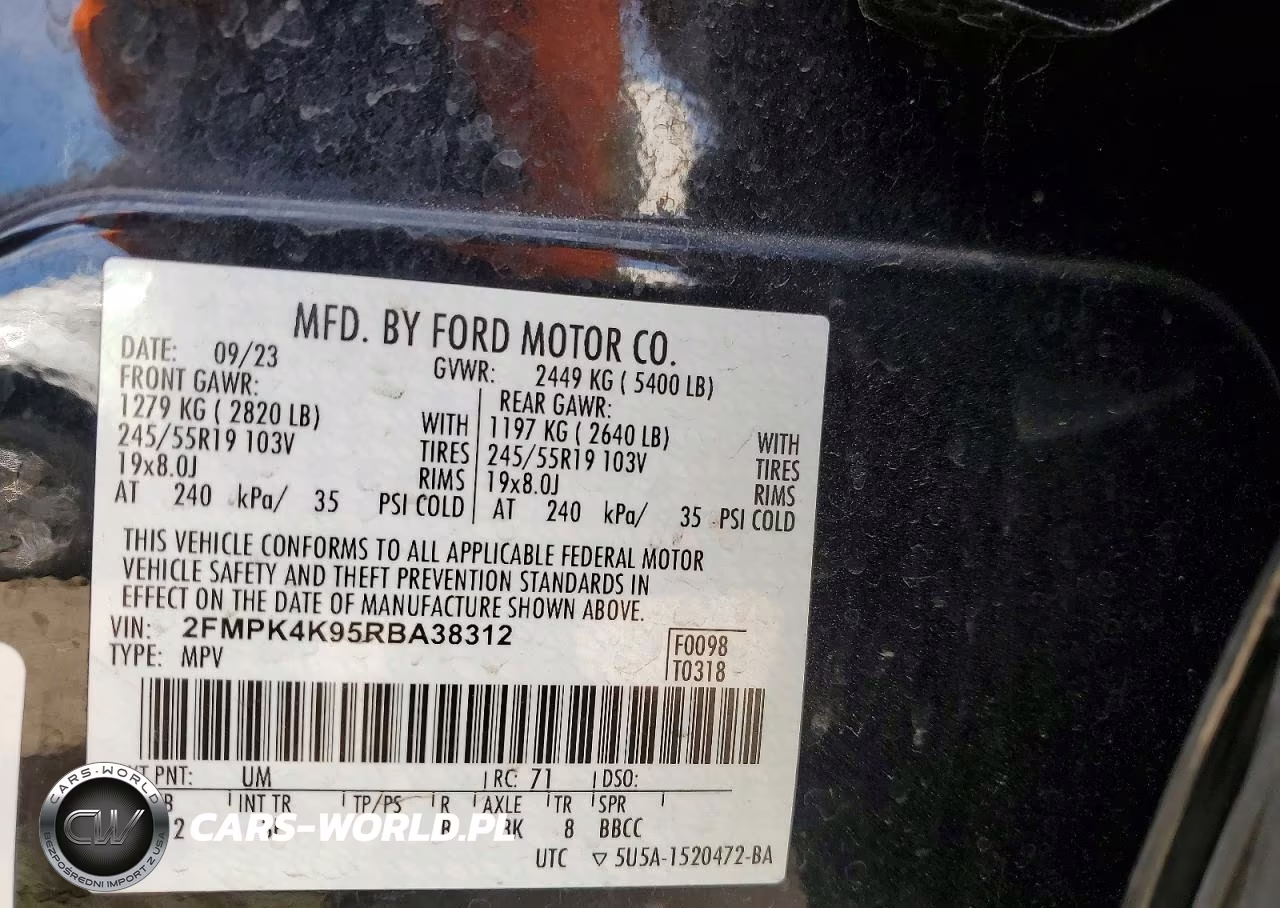 2024 Ford Edge Titanium VIN:2FMPK4K95RBA38312 - 13