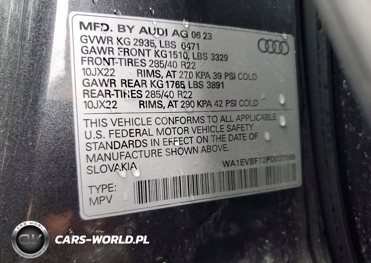 2023 Audi Q8 Premium Plus S-Line VIN:WA1EVBF12PD037969 - 13