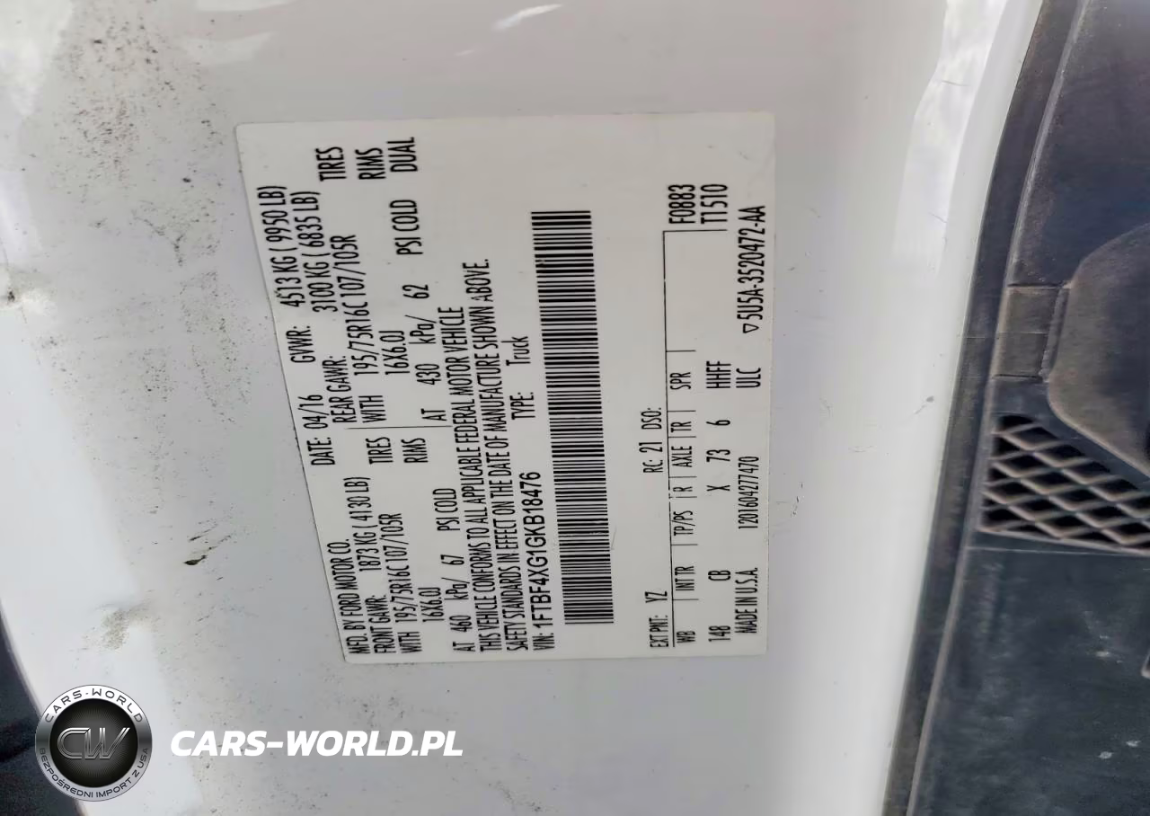 2016 Ford Transit 350 Hd Delivery Van VIN:1FTBF4XG1GKB18476 - 13