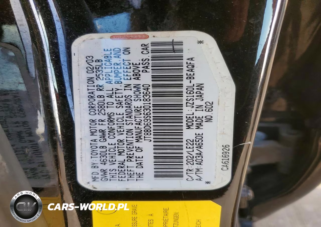 2003 Lexus Gs 300 Base VIN:JT8BD69S630183640 - 12