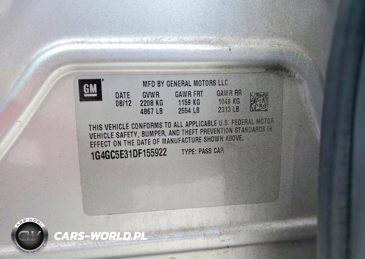 2013 Buick Lacrosse VIN:1G4GC5E31DF155922 - 12
