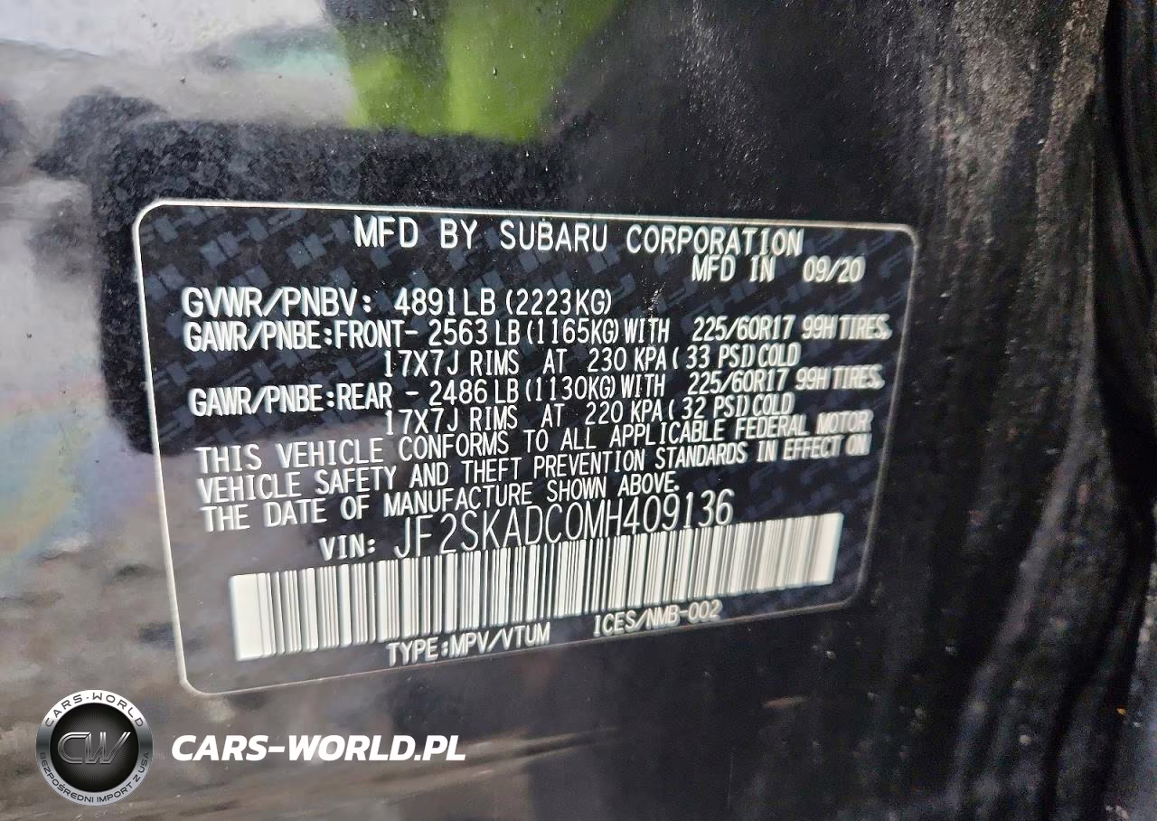 2021 Subaru Forester VIN:JF2SKADC0MH409136 - 13