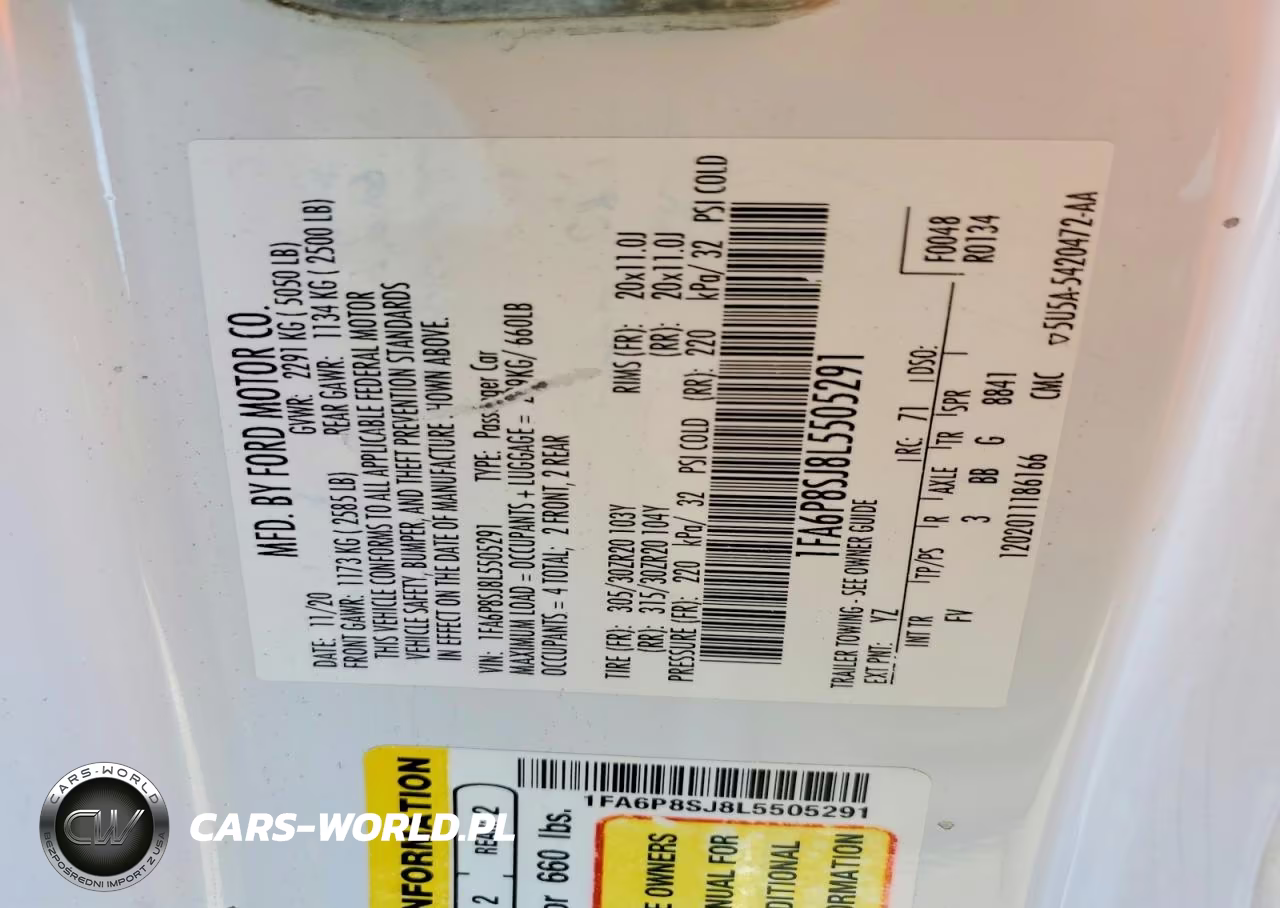 2020 Ford Mustang Shelby Gt500 VIN:1FA6P8SJ8L5505291 - 12