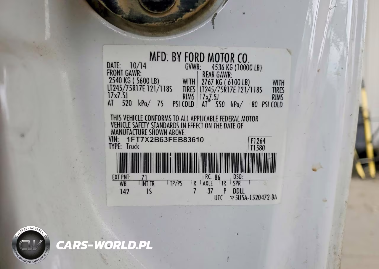 2015 Ford F250 Super Duty VIN:1FT7X2B63FEB83610 - 12
