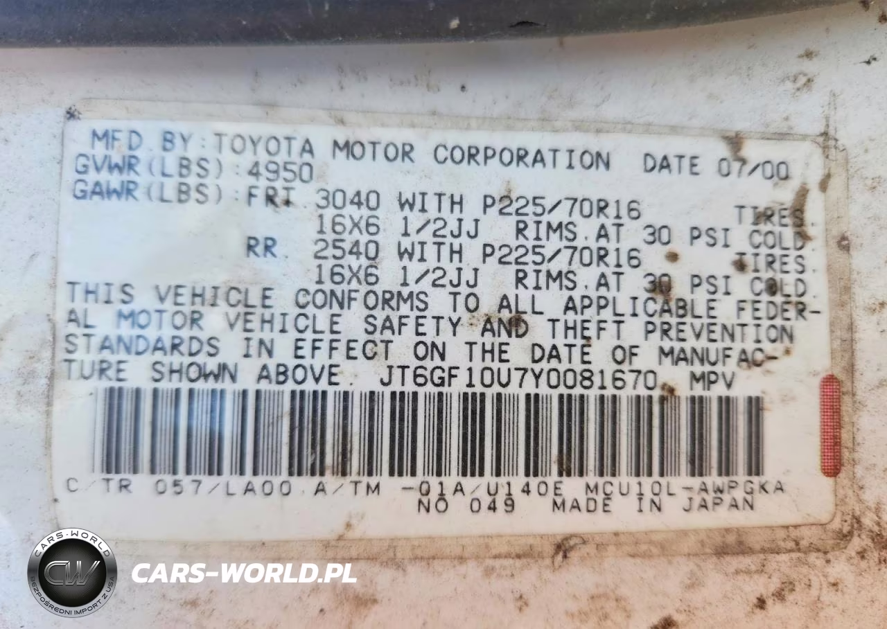 2000 Lexus Rx 300 Base VIN:JT6GF10U7Y0081670 - 13