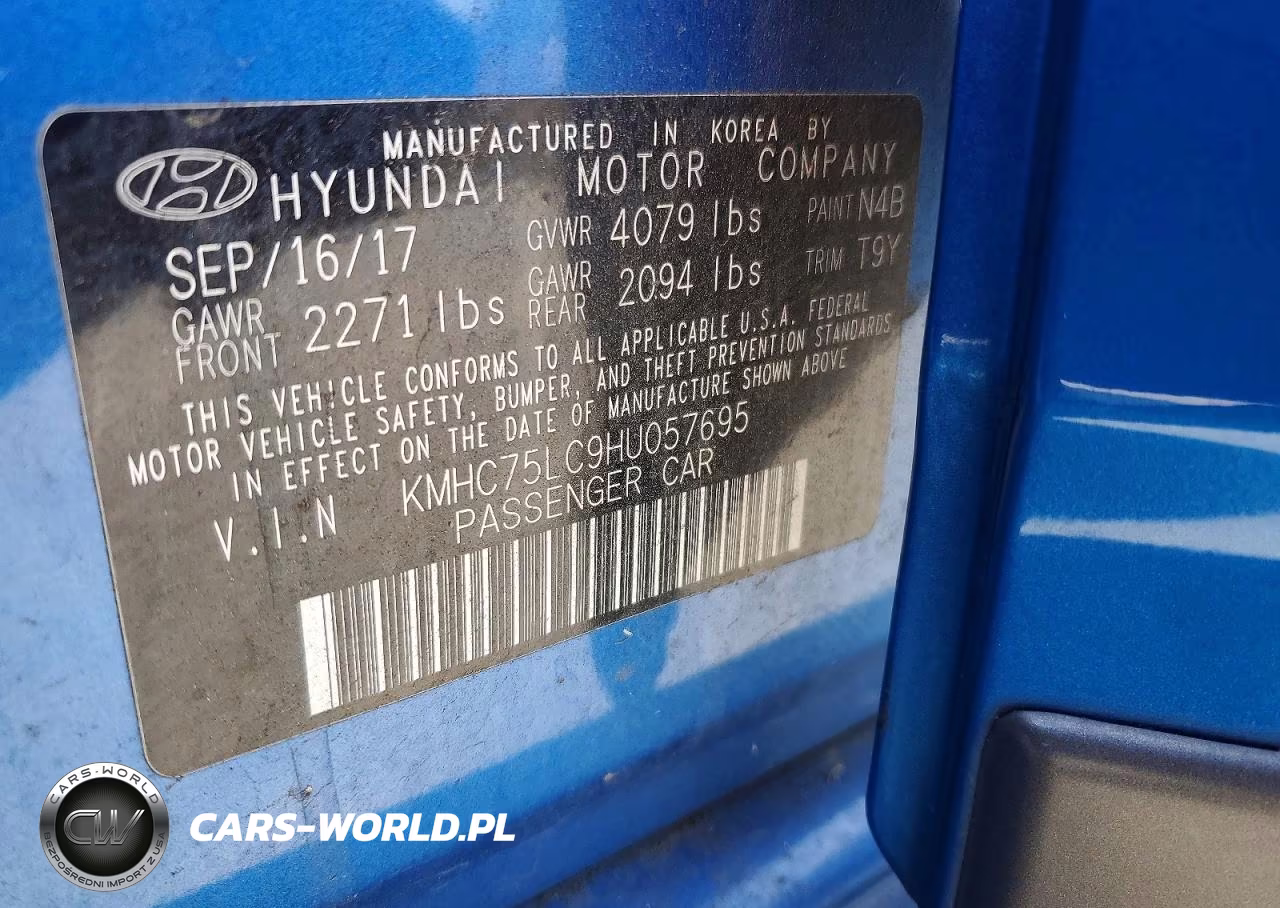 2017 Hyundai Ioniq Hybrid Sel VIN:KMHC75LC9HU057695 - 13