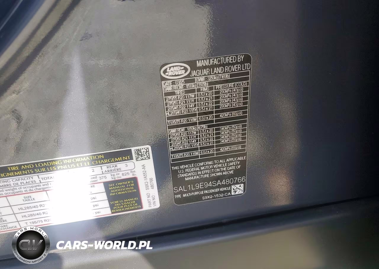 2025 Land Rover Range Rover Sport Dynamic Se VIN:SAL1L9E94SA480766 - 12
