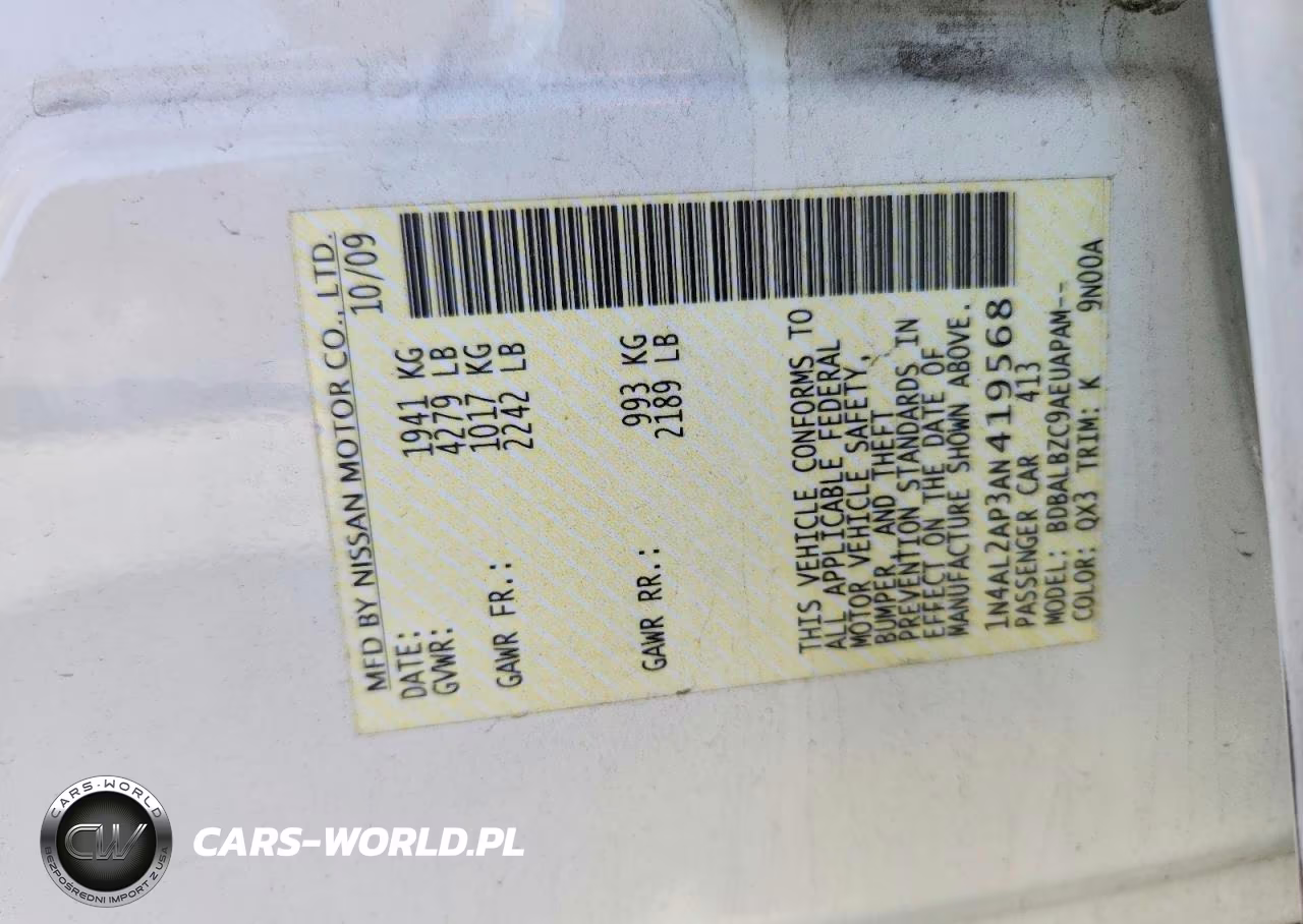 2010 Nissan Altima 2.5 VIN:1N4AL2AP3AN419568 - 13