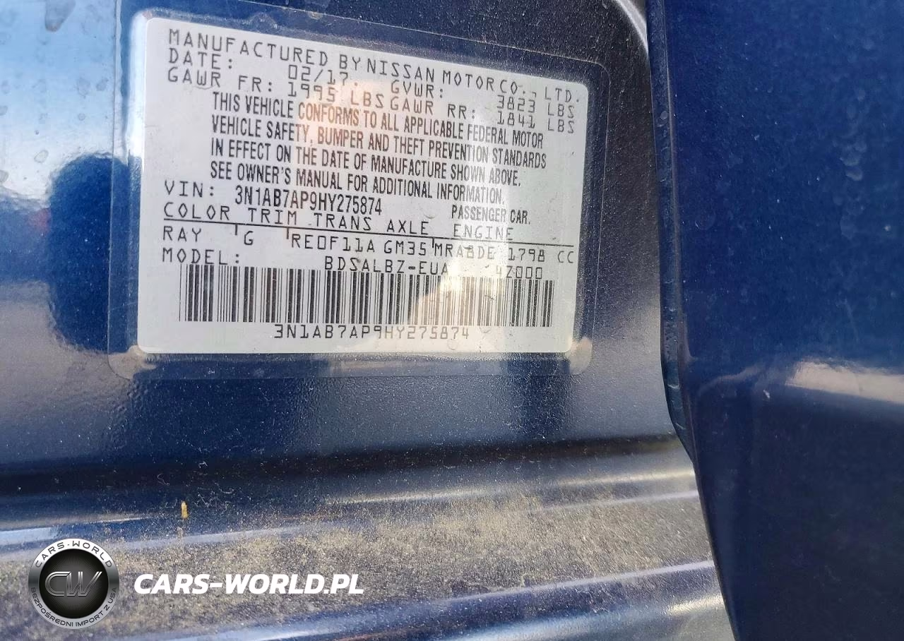 2017 Nissan Sentra S VIN:3N1AB7AP9HY275874 - 12