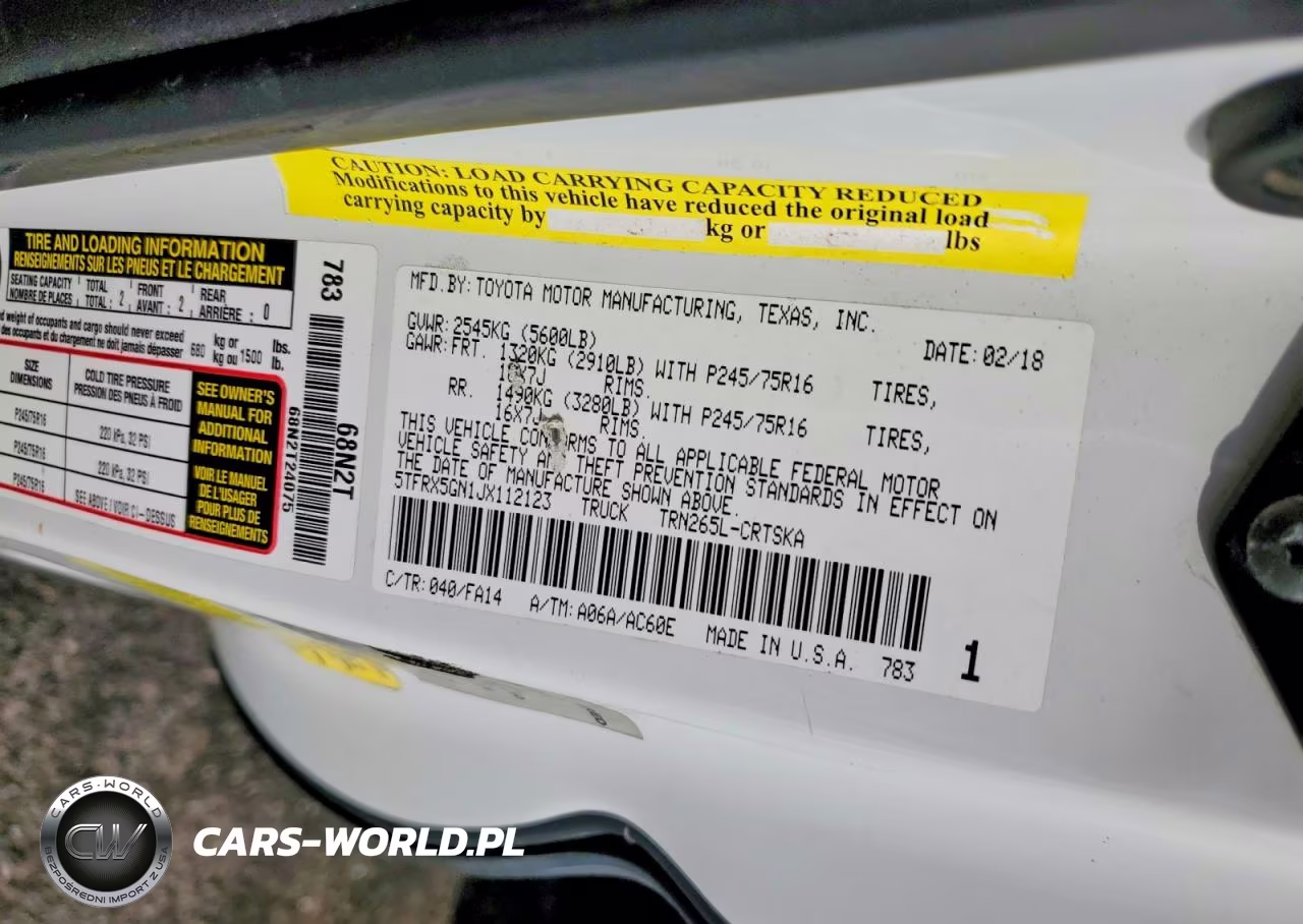 2018 Toyota Tacoma Sr VIN:5TFRX5GN1JX112123 - 12