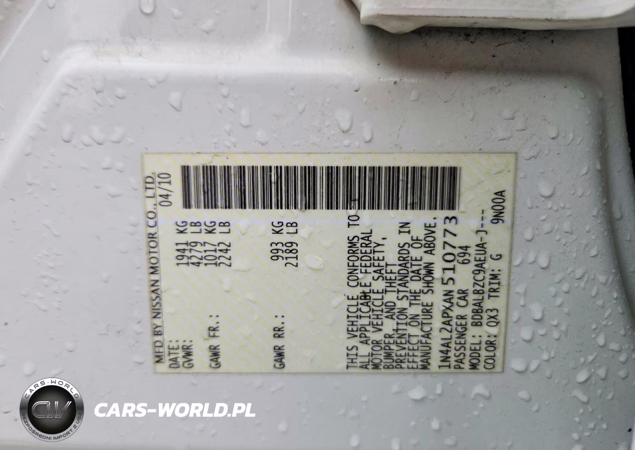 2010 Nissan Altima 2.5 VIN:1N4AL2APXAN510773 - 12