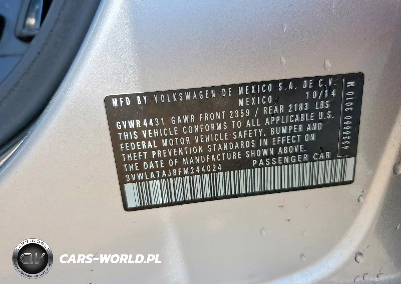 2015 Volkswagen Jetta Tdi VIN:3VWLA7AJ8FM244024 - 12