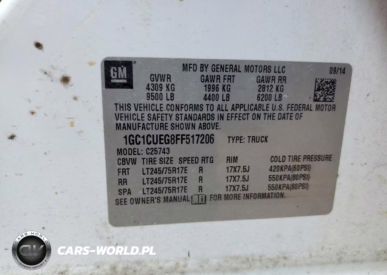 2015 Chevrolet Silverado C2500 Heavy Duty VIN:1GC1CUEG8FF517206 - 12