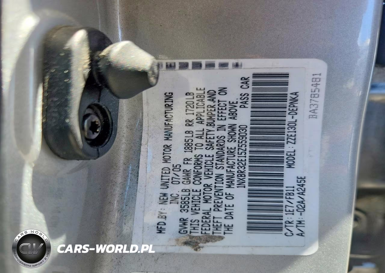2005 Toyota Corolla Ce VIN:1NXBR32E15Z559030 - 12