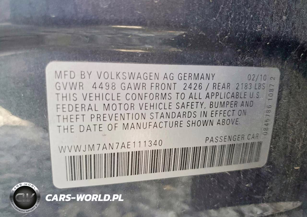 2010 Volkswagen Passat Komfort VIN:WVWJM7AN7AE111340 - 12