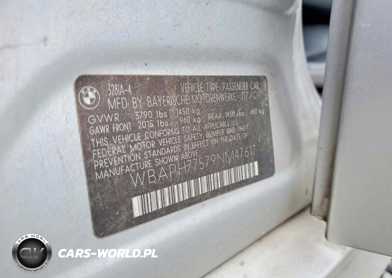2009 BMW 328 I VIN:WBAPH77579NM47617 - 12