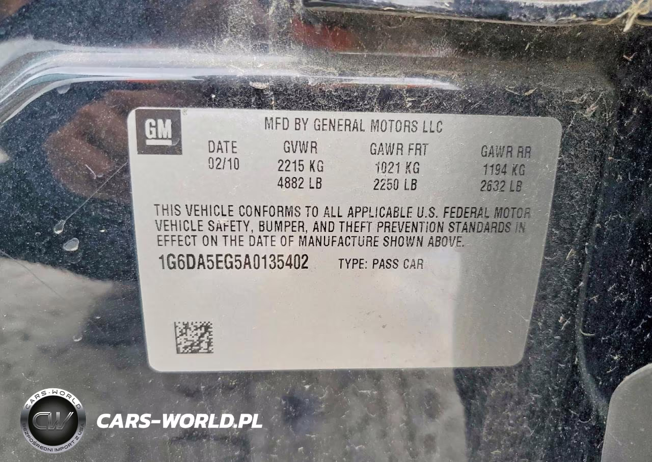 2010 Cadillac Cts VIN:1G6DA5EG5A0135402 - 12