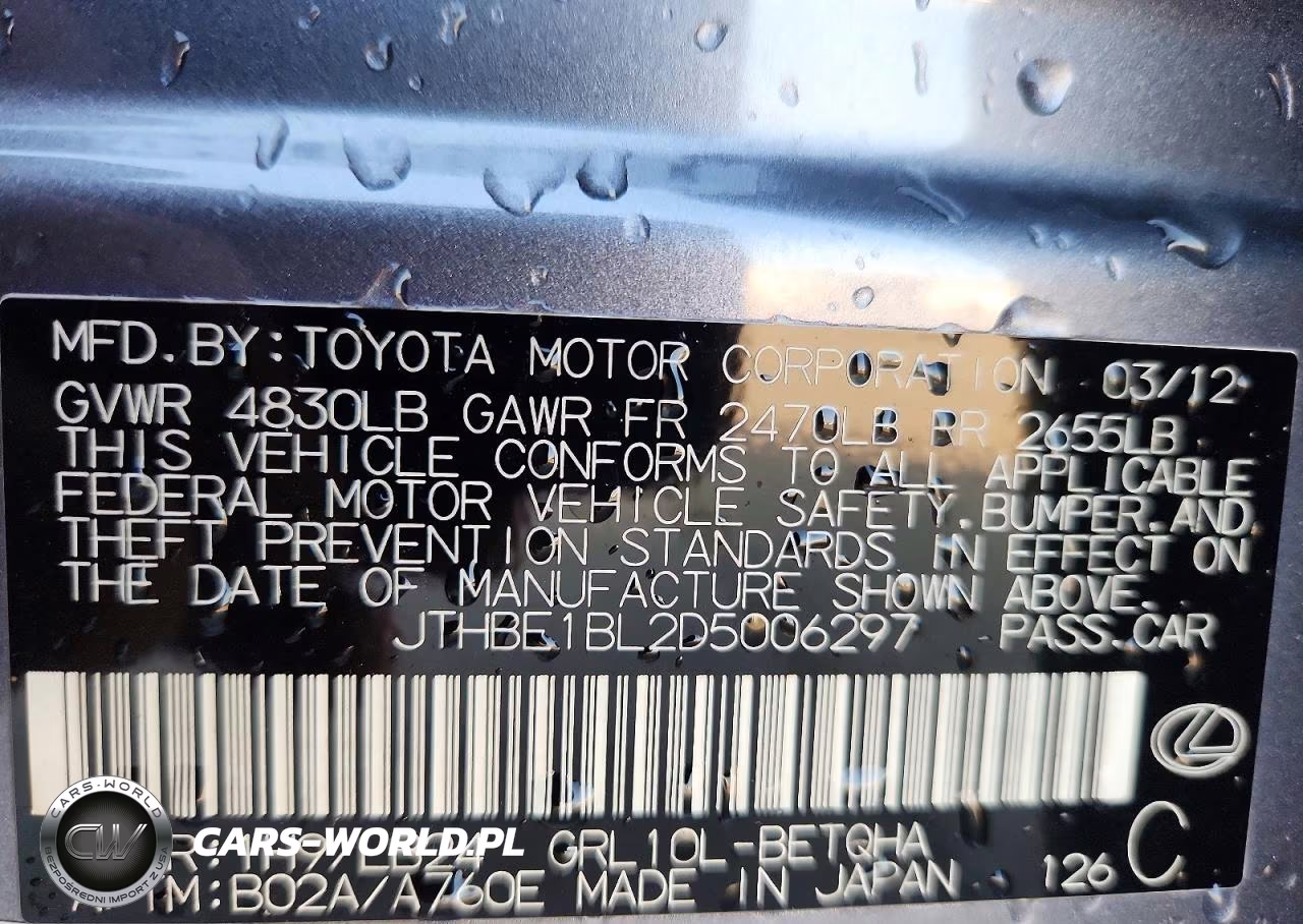 2013 Lexus Gs 350 Base VIN:JTHBE1BL2D5006297 - 13