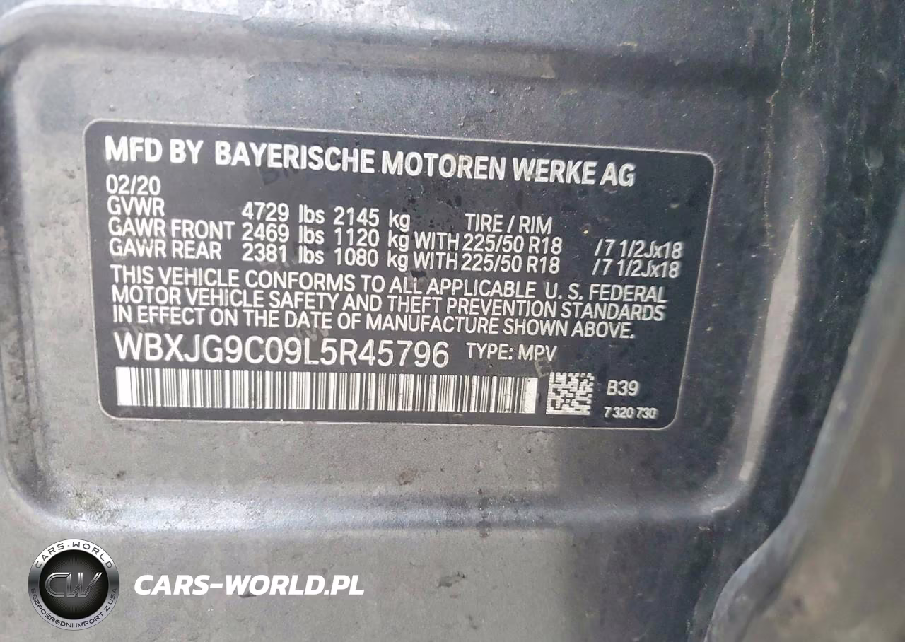 2020 BMW X1 xDrive28I VIN:WBXJG9C09L5R45796 - 13