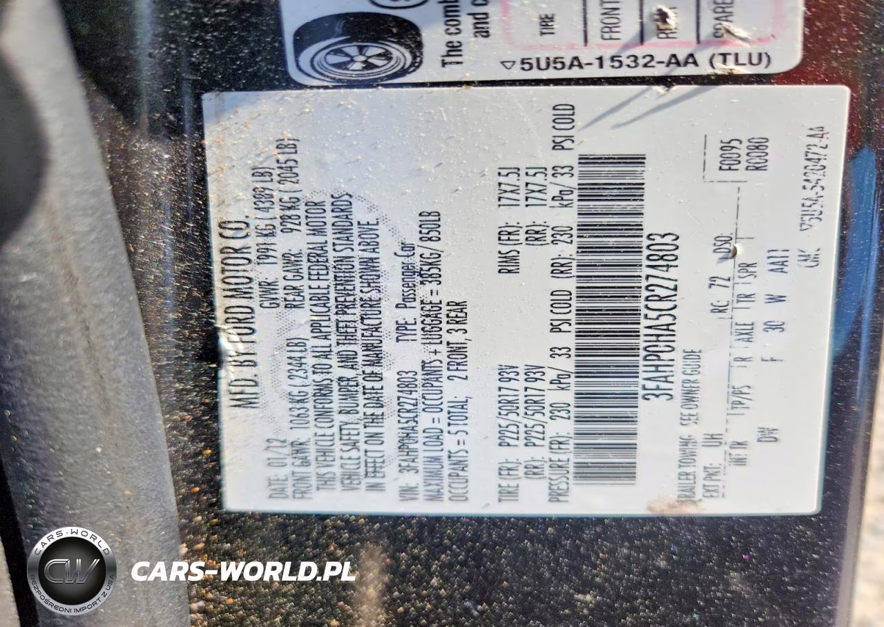 2012 Ford Fusion Se VIN:3FAHP0HA5CR274803 - 12