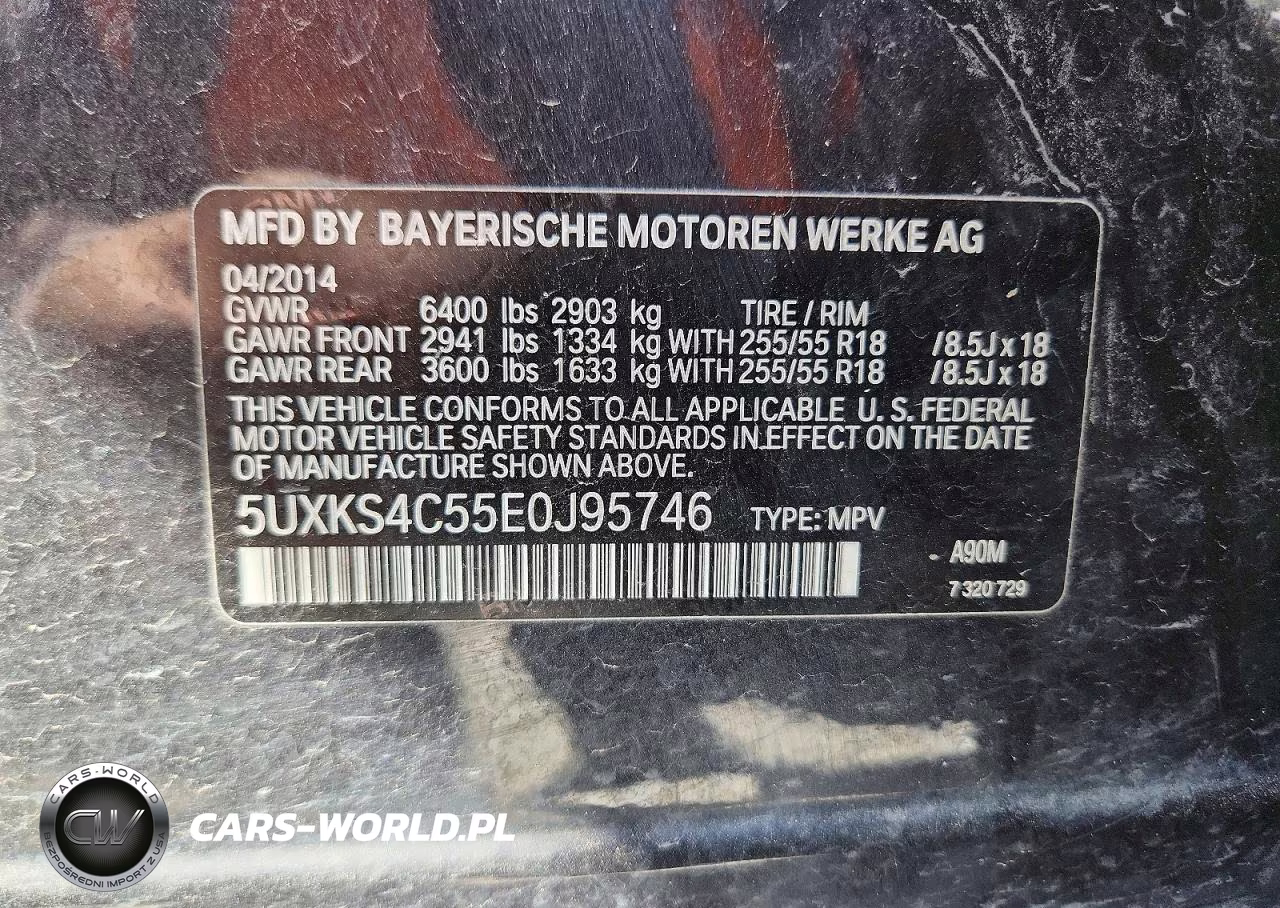 2014 BMW X5 xDrive35D VIN:5UXKS4C55E0J95746 - 14