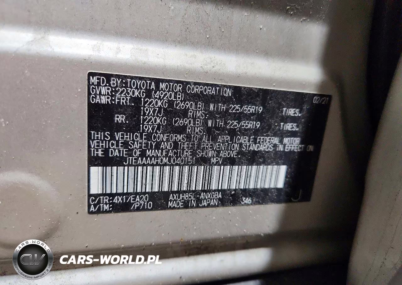 2021 Toyota Venza Xle VIN:JTEAAAAH0MJ040151 - 14