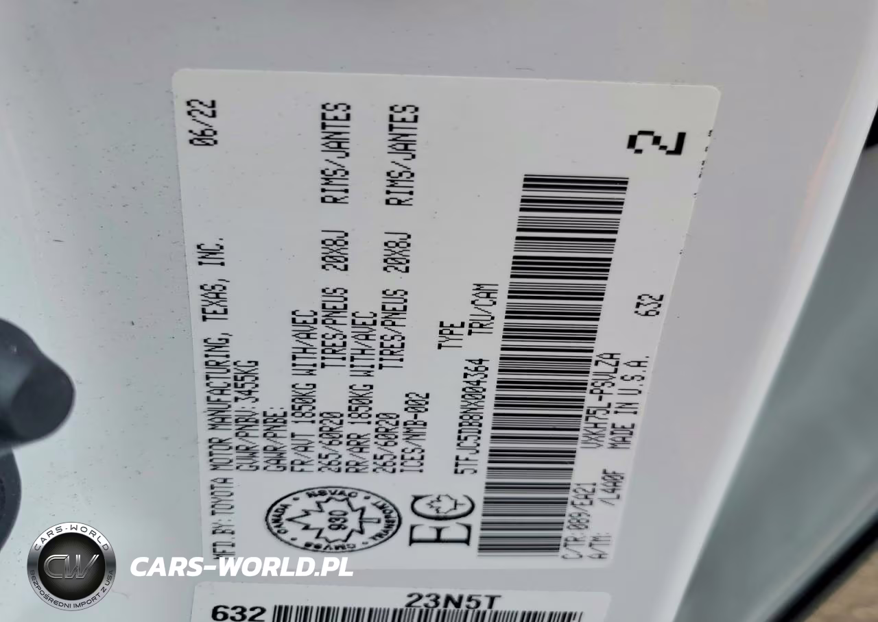2022 Toyota Tundra Limited Hv VIN:5TFJC5DB8NX004364 - 12