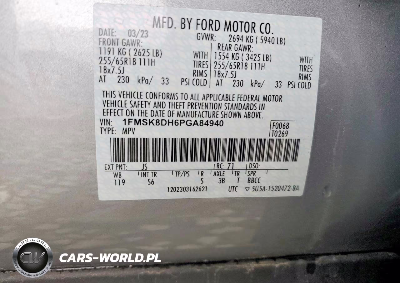 2023 Ford Explorer Xlt VIN:1FMSK8DH6PGA84940 - 12