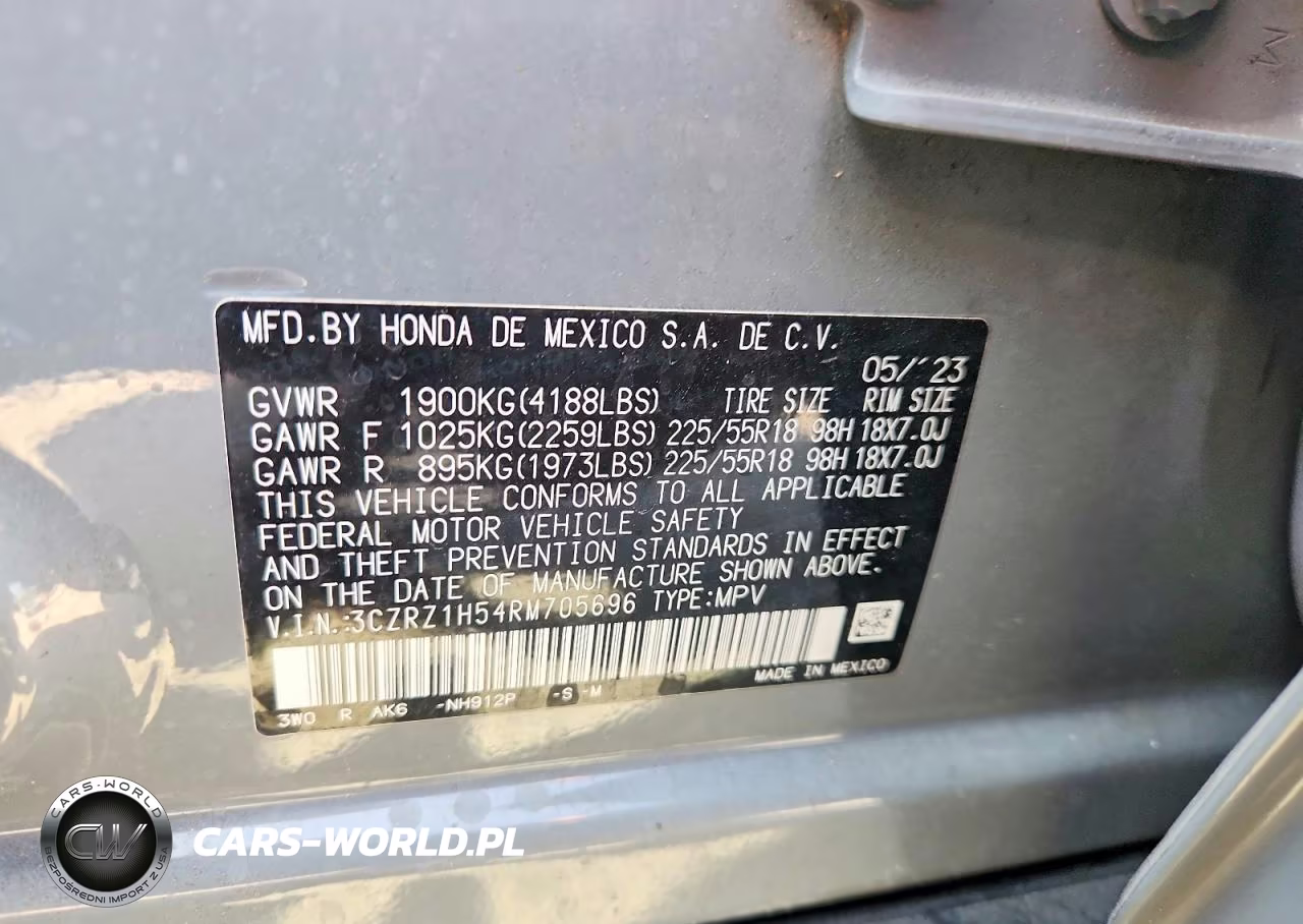 2024 Honda Hr-V Sport VIN:3CZRZ1H54RM705696 - 12