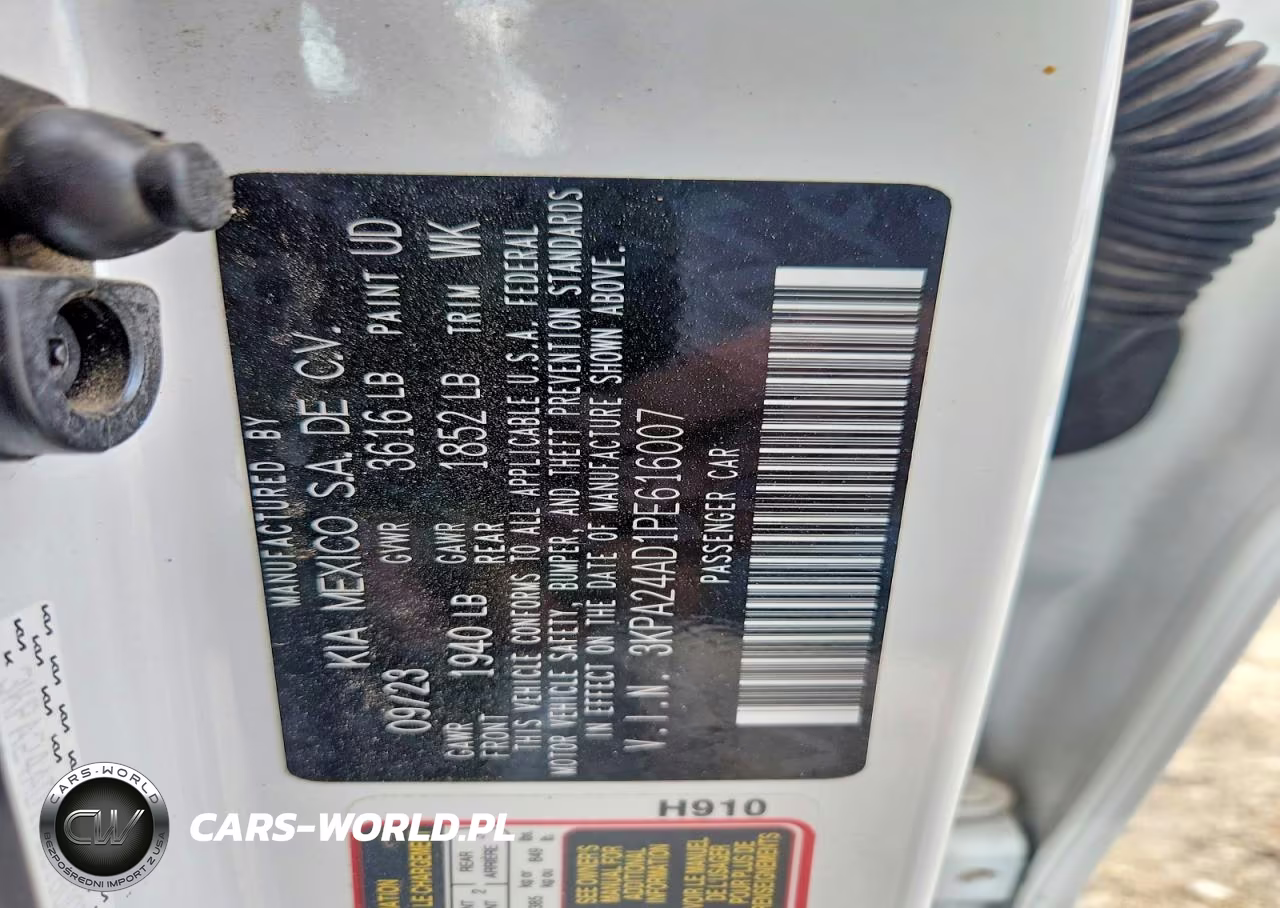 2023 Kia Rio Lx VIN:3KPA24AD1PE616007 - 13