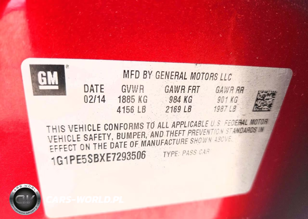2014 Chevrolet Cruze Lt VIN:1G1PE5SBXE7293506 - 13