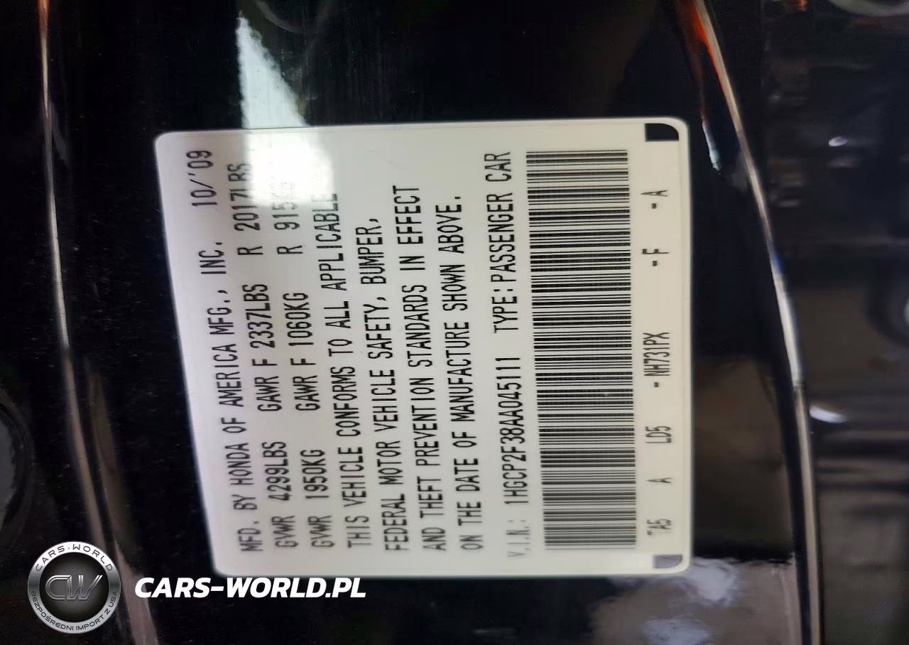 2010 Honda Accord Lx VIN:1HGCP2F38AA045111 - 12