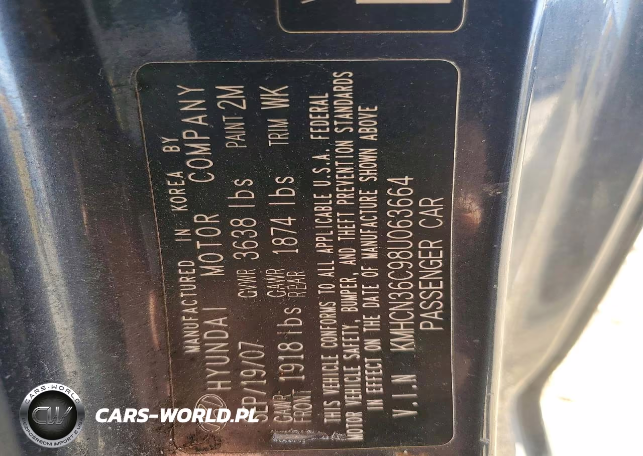 2008 Hyundai Accent Se VIN:KMHCN36C98U063664 - 12