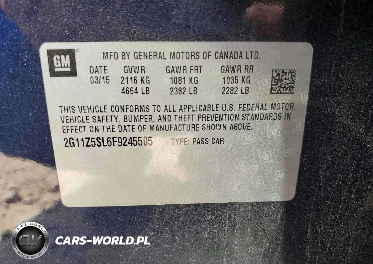 2015 Chevrolet Impala Ls VIN:2G11Z5SL6F9245505 - 12