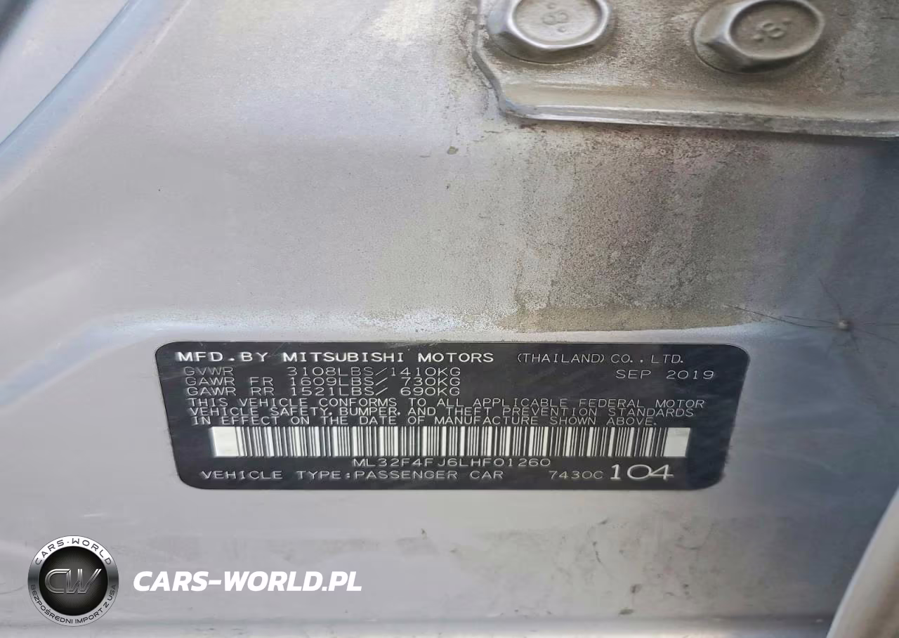 2020 Mitsubishi Mirage G4 Se VIN:ML32F4FJ6LHF01260 - 12