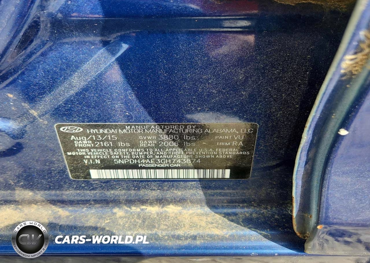 2016 Hyundai Elantra Se VIN:5NPDH4AE3GH743874 - 13