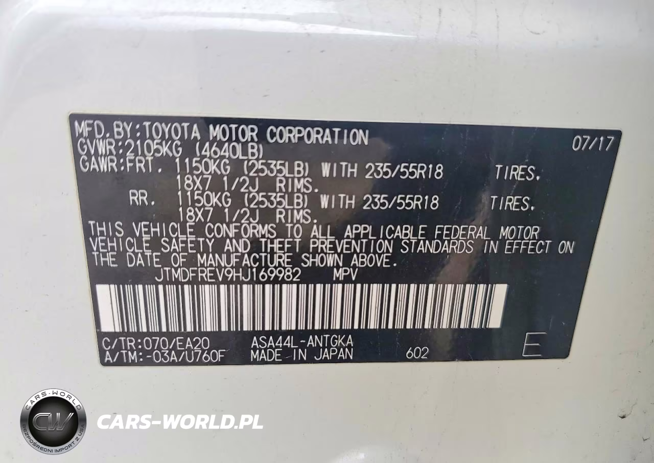 2017 Toyota Rav4 Limited VIN:JTMDFREV9HJ169982 - 13