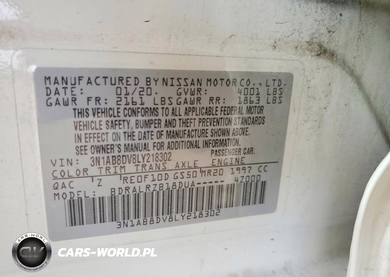 2020 Nissan Sentra Sr VIN:3N1AB8DV8LY218302 - 13