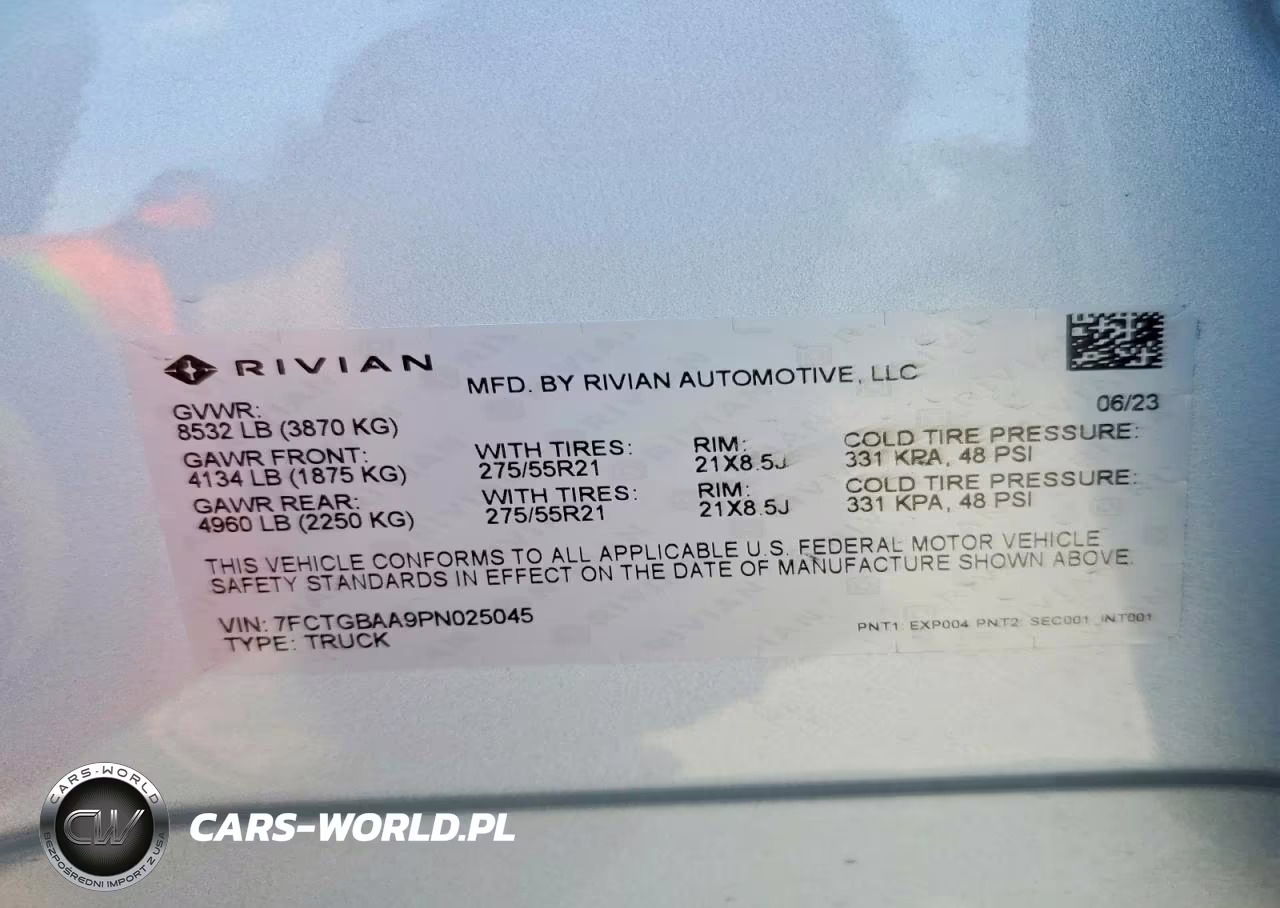 2023 Rivian R1T VIN:7FCTGBAA9PN025045 - 12