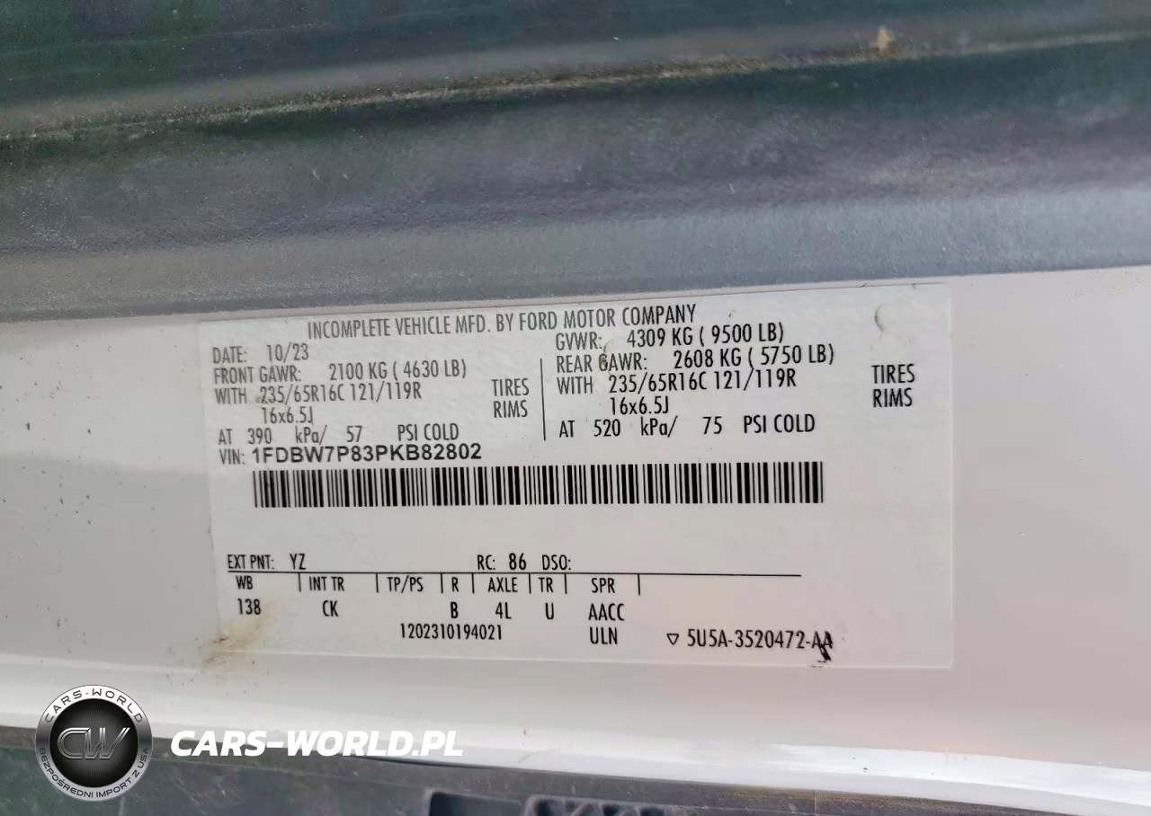 2023 Ford Transit T-350 VIN:1FDBW7P83PKB82802 - 13