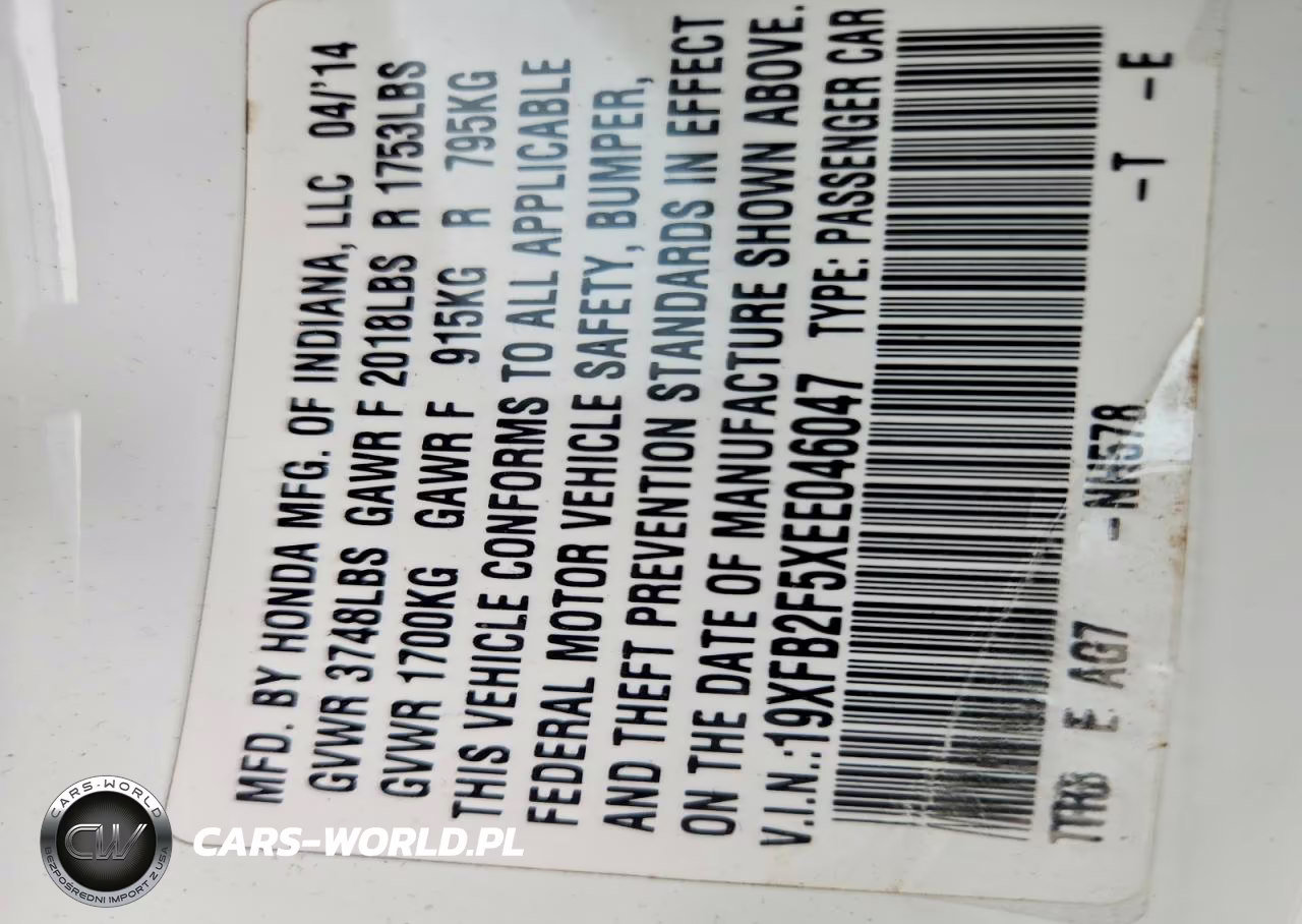 2014 Honda Civic Lx VIN:19XFB2F5XEE046047 - 12