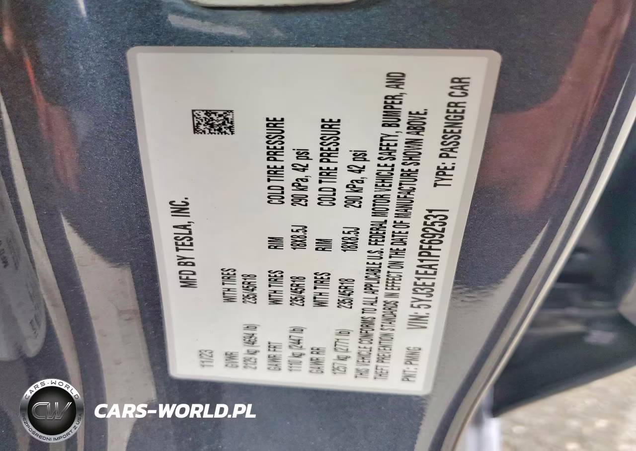 2023 Tesla Model 3 VIN:5YJ3E1EA1PF692531 - 12