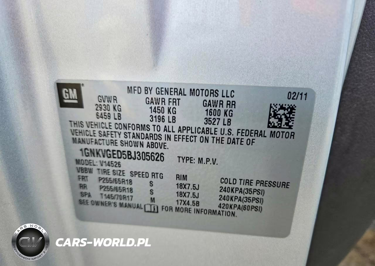 2011 Chevrolet Traverse Lt VIN:1GNKVGED5BJ305626 - 13